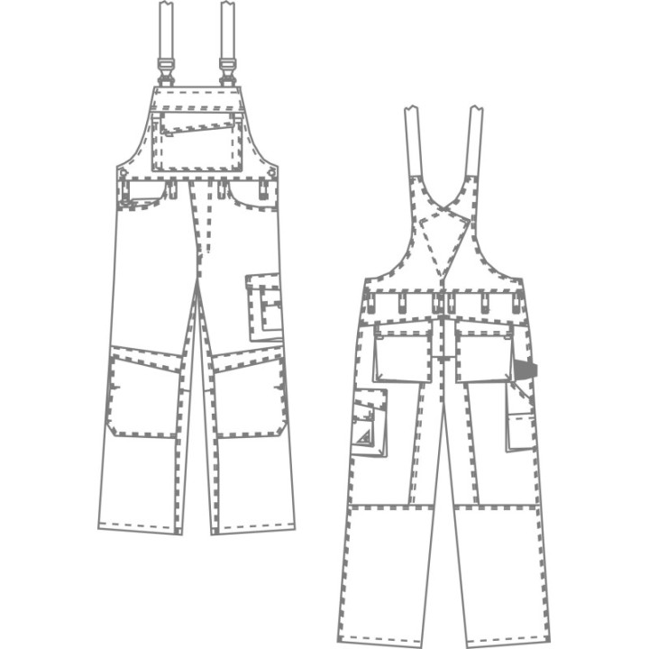 Salopette à bretelles stretch BP