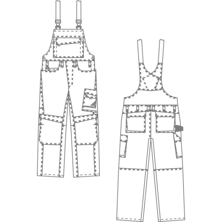 Salopette en coton renforcé avec protection genoux