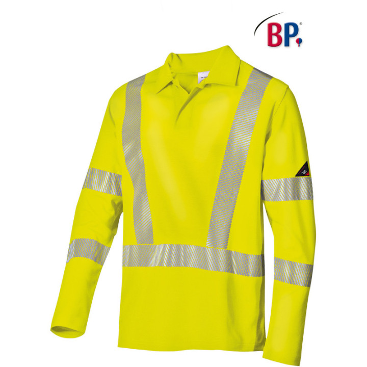 Polo manches longues haute visibilité