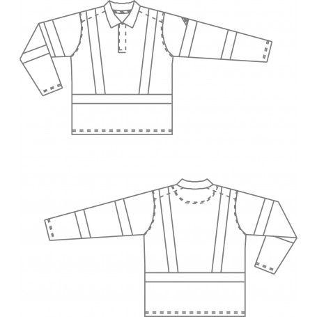 Polo manches longues haute visibilité