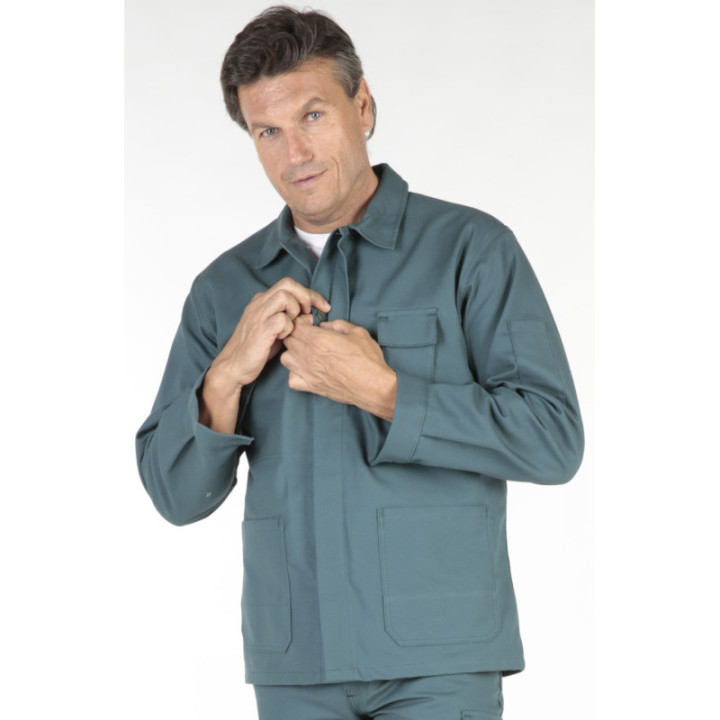 Veste de travail en coton traité anti-retrait