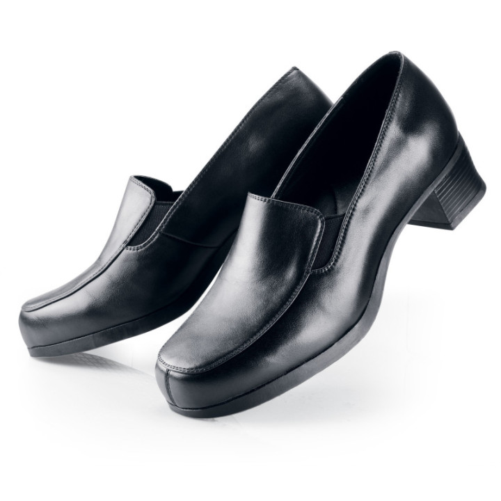 Mocassin de service femme antidérapant avec talont de 5 cm