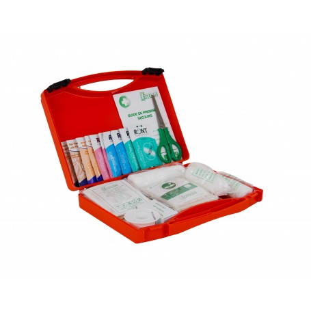 Trousse de secours valisette rouge pour 4 personnes