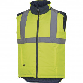 Gilet chaud haute visibilité réversible polyester oxford enduit