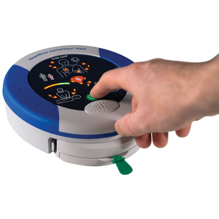 Défibrillateur cardiaque HeartSine 500P semi-automatique avec RCP