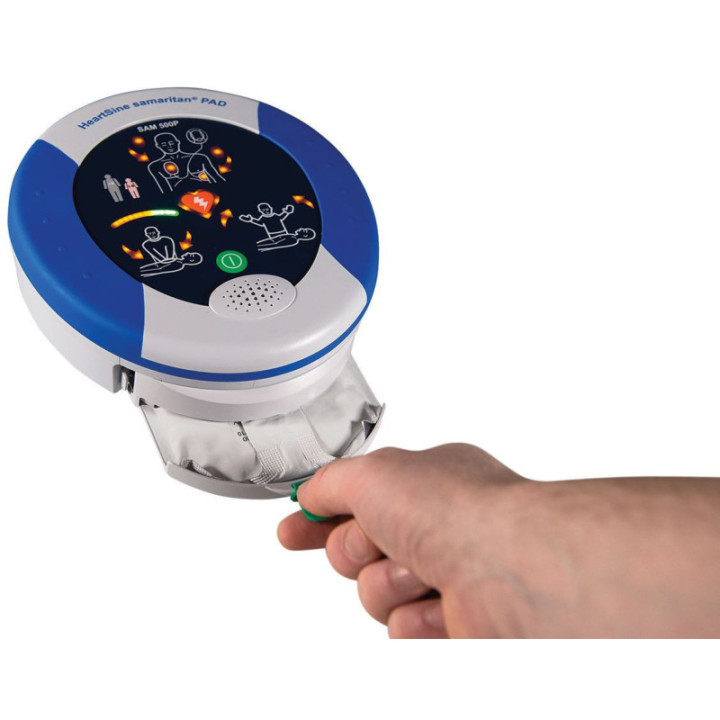 Défibrillateur cardiaque HeartSine 500P semi-automatique avec RCP