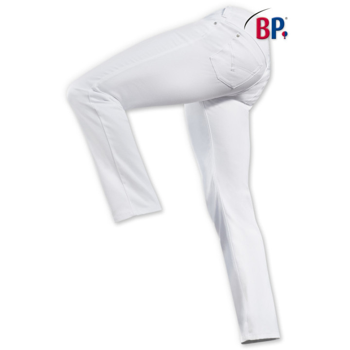 Pantalon médical hommes coupe jean blanc BP