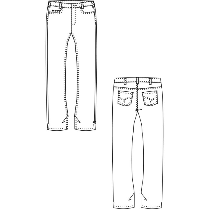 Pantalon médical hommes coupe jean blanc BP