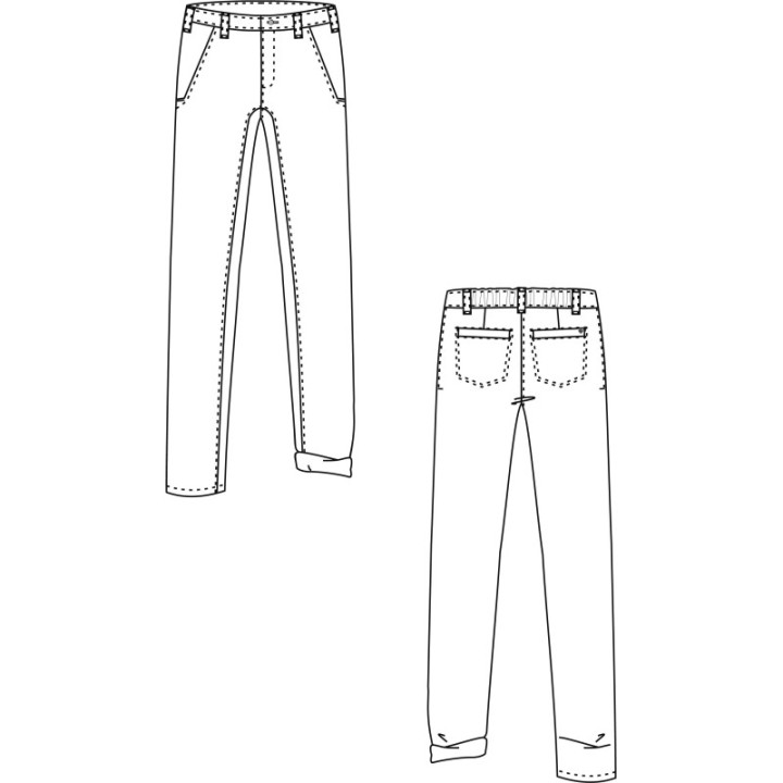 Pantalon médical blanc hommes