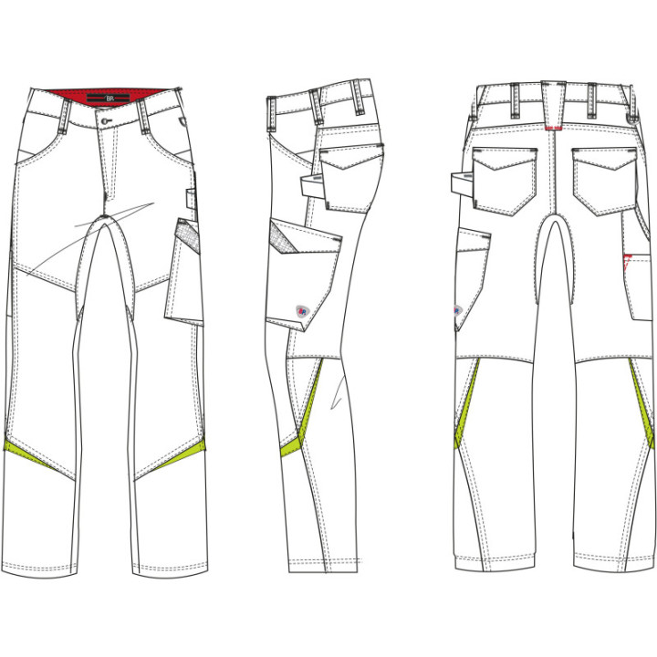 Pantalon de travail hommes léger coupe Slim