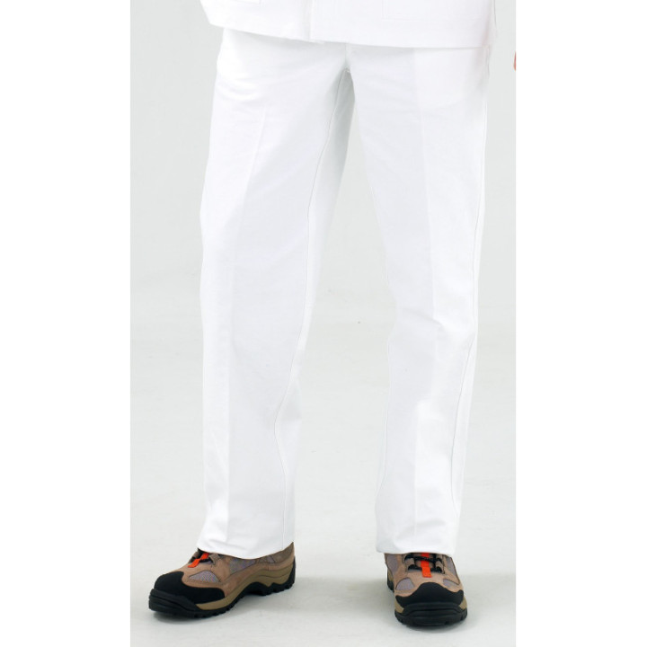 Pantalon de peintre 100% coton blanc