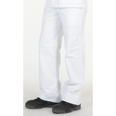 Pantalon de Peintre BTP Blanc Coton