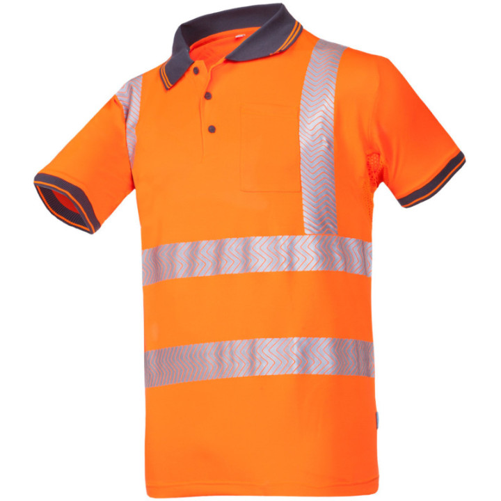 Polo Haute Visibilité respirant manches courtes