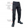 Pantalon agent de sécurité et de surveillance bas élastiqué