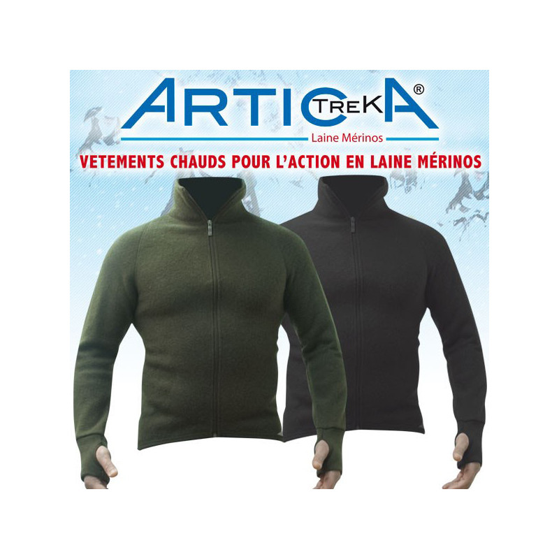 Veste chaude Artica Trek en laine Mérinos 600g