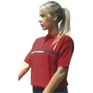 Polo rouge sécurité incendie SSIAP