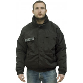 Blouson agent d'intervention sécurité avec flaps