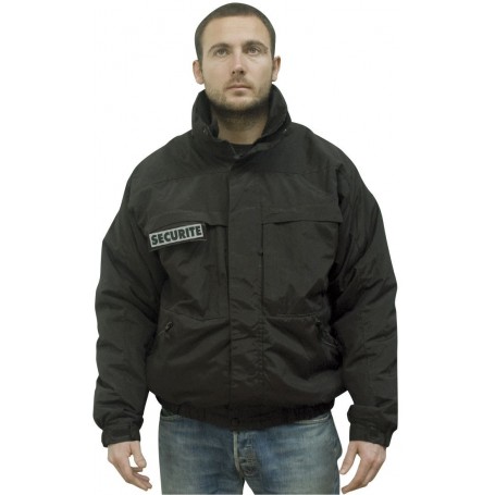 Blouson agent d'intervention sécurité avec flaps