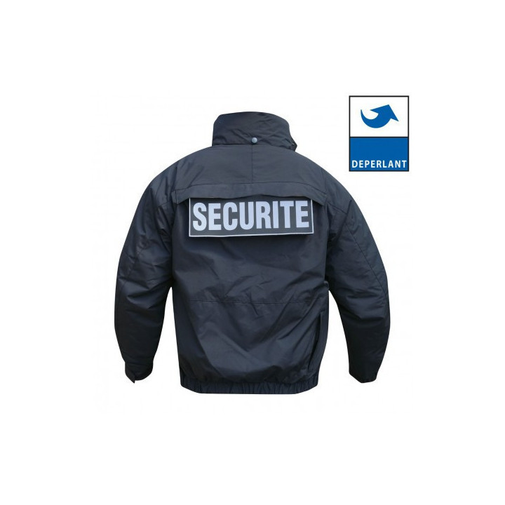 Blouson agent d'intervention sécurité avec flaps