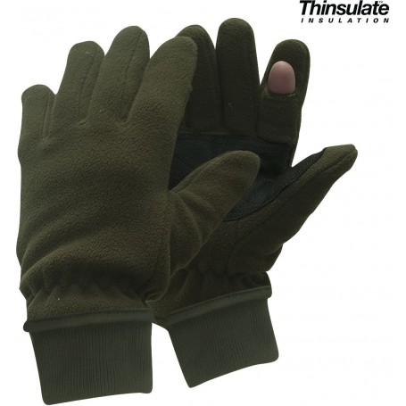 Gants polaires doigt tireur Thinsulate vert