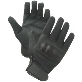 Gants coques noirs pour agent de sécurité