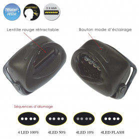 Lampe frontale army 4 crée led (2)