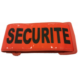 Brassard SECURITE orange fluo élastiqué réglable (2)