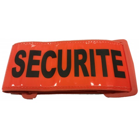 Brassard SECURITE orange fluo élastiqué réglable