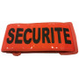 Brassard SECURITE orange fluo élastiqué réglable