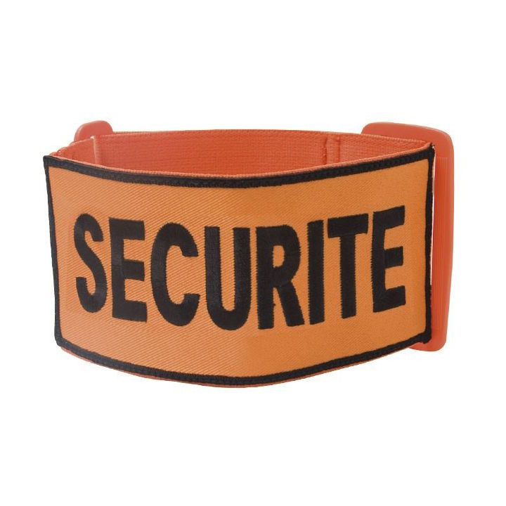 Brassard orange de SECURITE élastiqué réglable