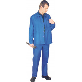 Veste de travail bleue 100% coton (2)