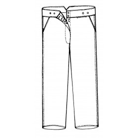 Pantalon droit toile coutil 100% coton (2)
