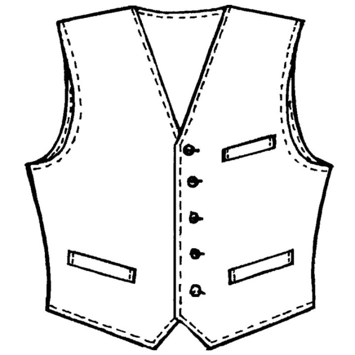 Gilet tailleur en coutil 100% coton