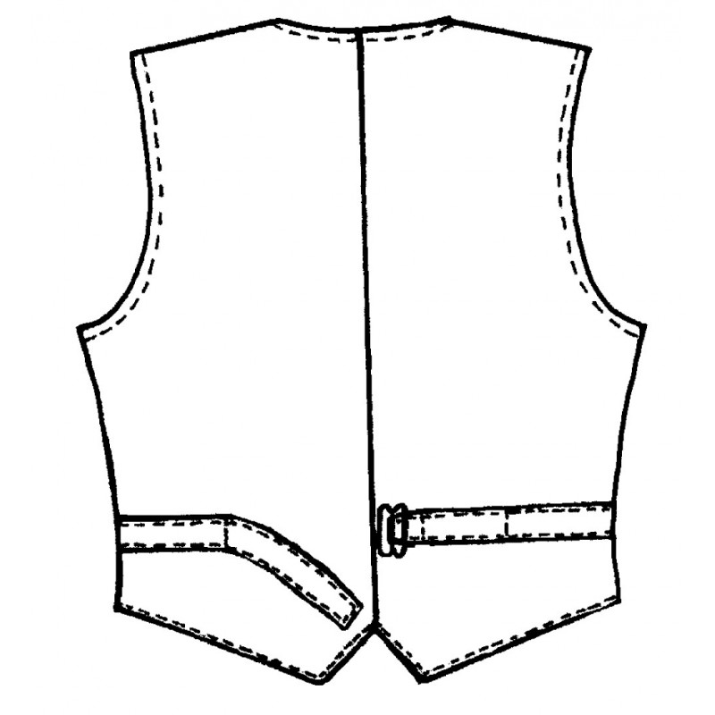 Gilet tailleur en coutil 100% coton