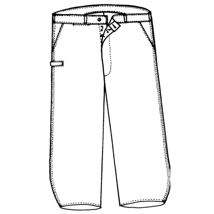 Pantalon Largeot en Moleskine Coupe Demi-Ballon