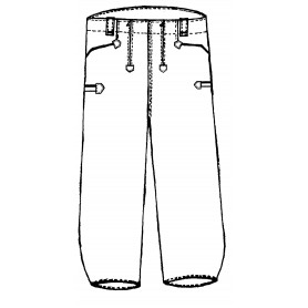 Pantalon charpentier Allemand en Moleskine (2)