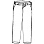 Pantalon Vintage en Moleskine 100% Coton Lourd Coupe Droite