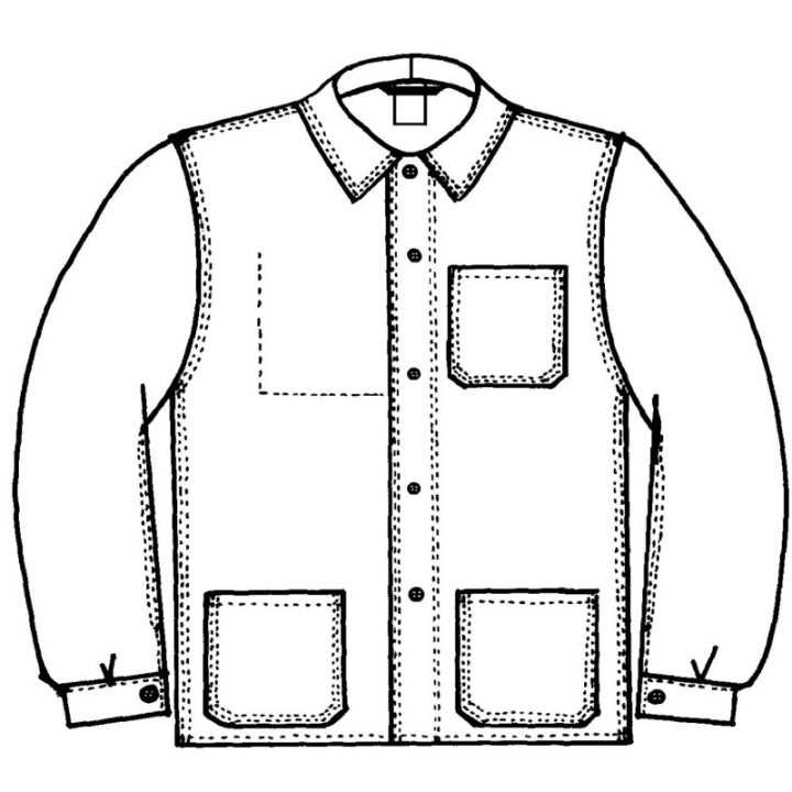 Veste de travail en toile Molesquine lourde