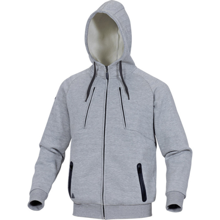 Veste sweat molleton polyester/coton