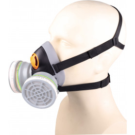 Demi-masque de protection respiratoire nu en bi-matières