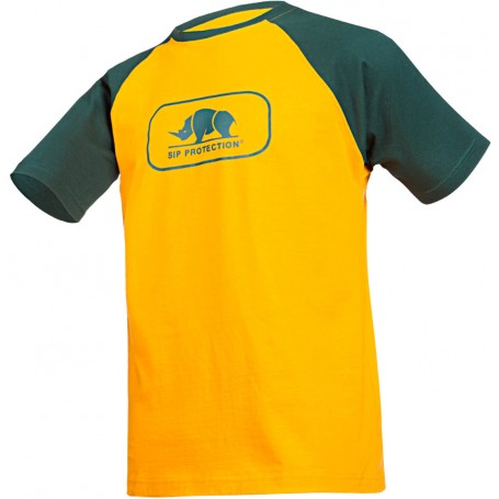 T-shirt 100% coton orange/vert "SIP Protection"