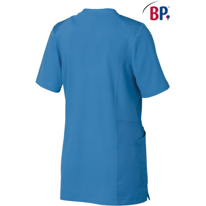 Tunique médicale confort à empiècements maille piquée façon polo