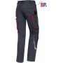 Pantalon de travail coupe slim avec poches protection genoux