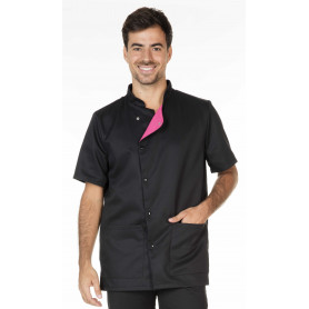 Tunique homme manches courtes en Tencel/polyester (2)