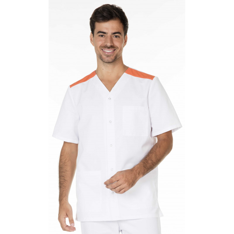 Tunique homme MOLINEL VALENTIN manches courtes col V bicolore
