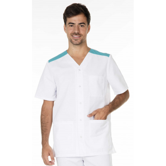 Tunique homme MOLINEL VALENTIN manches courtes col V bicolore