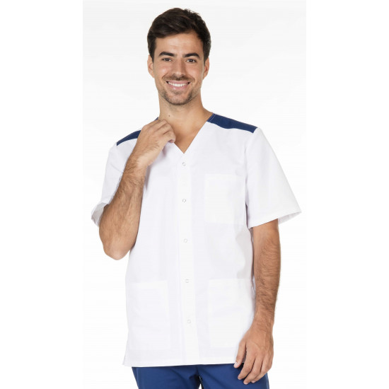 Tunique homme MOLINEL VALENTIN manches courtes col V bicolore