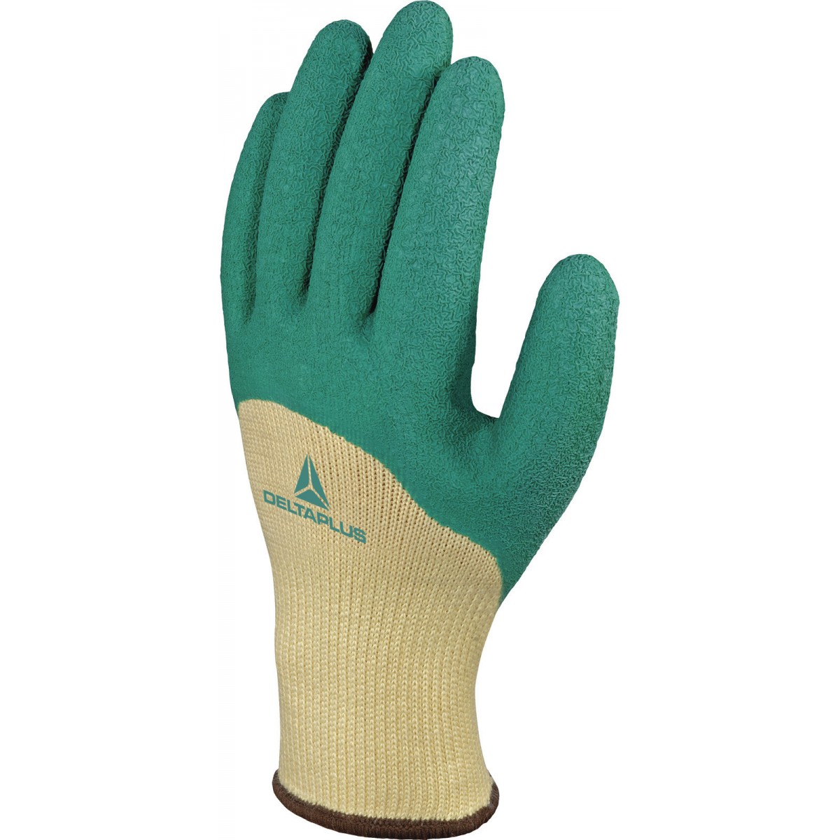 Gant tricot polycoton enduction latex paume, doigts et mi-dos