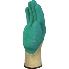 Gant tricot polycoton enduction latex paume, doigts et mi-dos (2)