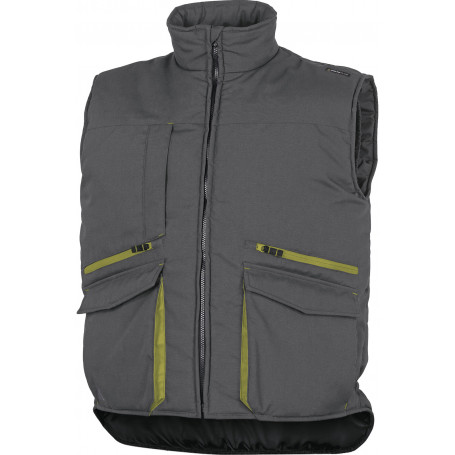 Gilet matelassé chaud multi-poches hiver avec protège reins